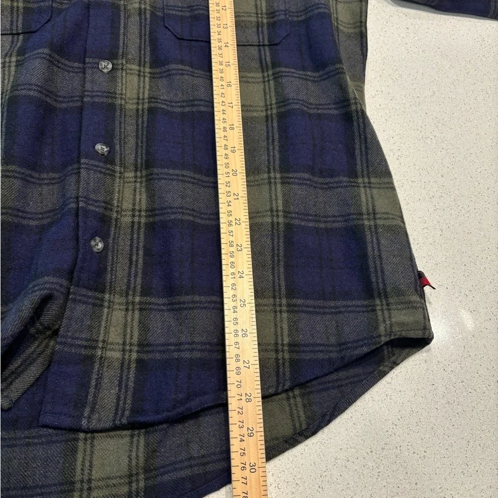 Woolrich Blue and Green Plaid Shirt, Men’s size L